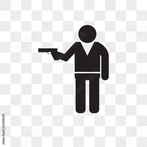 Criminal heist vector icon isolated on transparent background, Criminal heist logo design