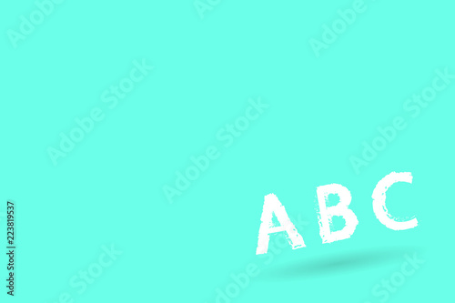 Flat design business Vector Illustration Empty template Layout for invitation greeting card promotion poster voucher. Alphabet Letter in Uppercase A B C standing on diagonally incline surface