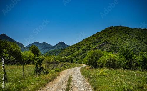Road in a hills in Georgia