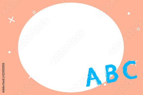 Flat design business Vector Illustration Empty template Layout for invitation greeting card promotion poster voucher. Alphabet Letter in Uppercase A B C standing on imaginary incline surface