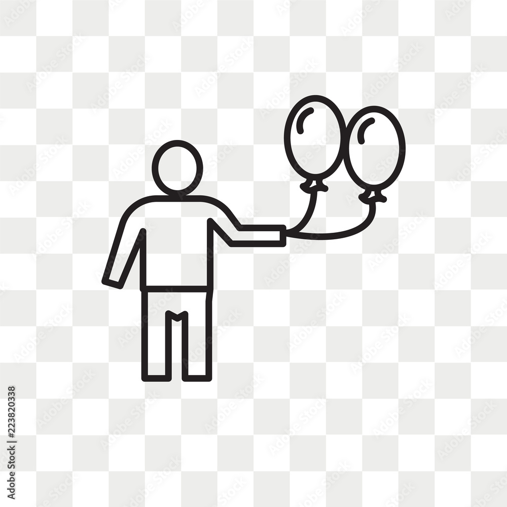 Balloon vector icon isolated on transparent background, Balloon logo design Balloon vector icon isolated on transparent background, Balloon logo design