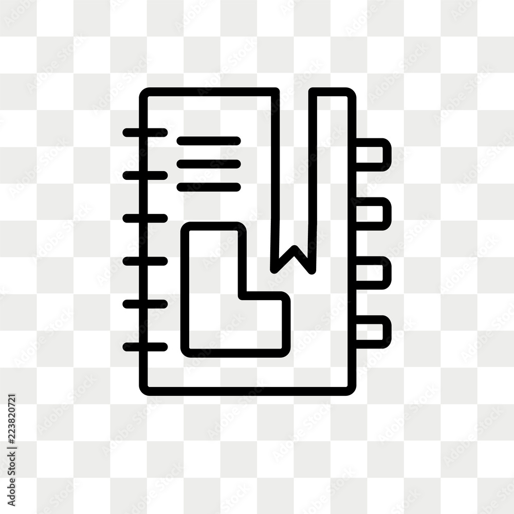 Notebook vector icon isolated on transparent background, Notebook logo design Notebook vector icon isolated on transparent background, Notebook logo design