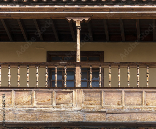 Close-up of the balconies of the Casa de Colon, Columbus’s House, in Las Palmas, Canary Islands, Spain, on February 17, 2017. photo