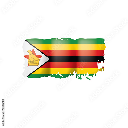Zimbabwe flag  vector illustration on a white background.