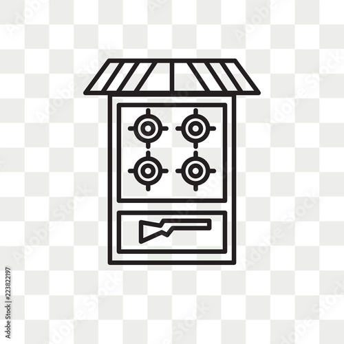 Shooting game vector icon isolated on transparent background, Shooting game logo design