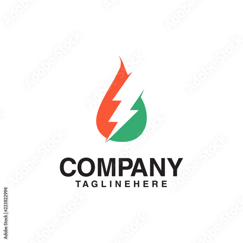 Resources Logo, gas oil and thunder logo.