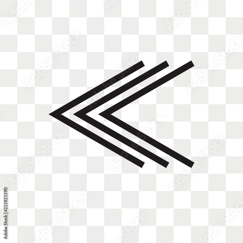 Wallpaper Mural Left arrow vector icon isolated on transparent background, Left arrow logo design Torontodigital.ca