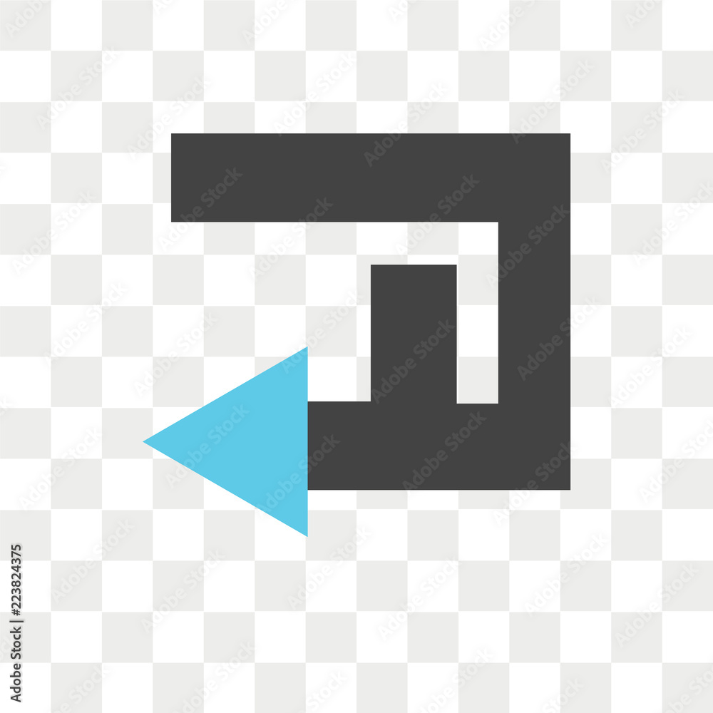 Left arrow vector icon isolated on transparent background, Left arrow logo design Left arrow vector icon isolated on transparent background, Left arrow logo design