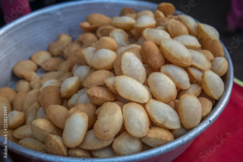 Closeview of Pani Puri, Golgappe, Chat item, India. Indian panipuri