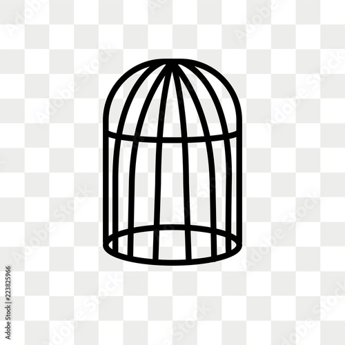 Cage vector icon isolated on transparent background, Cage logo design