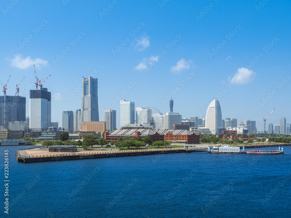 横浜港　みなとみらいの風景