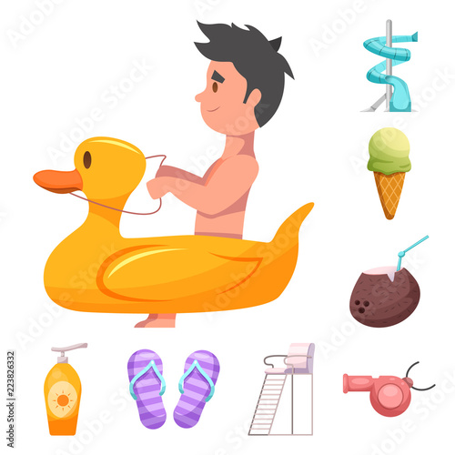 Isolated object of pool and swimming logo. Set of pool and activity vector icon for stock.