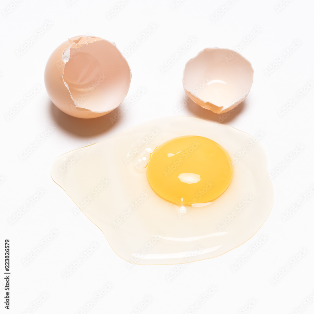 Egg on white background