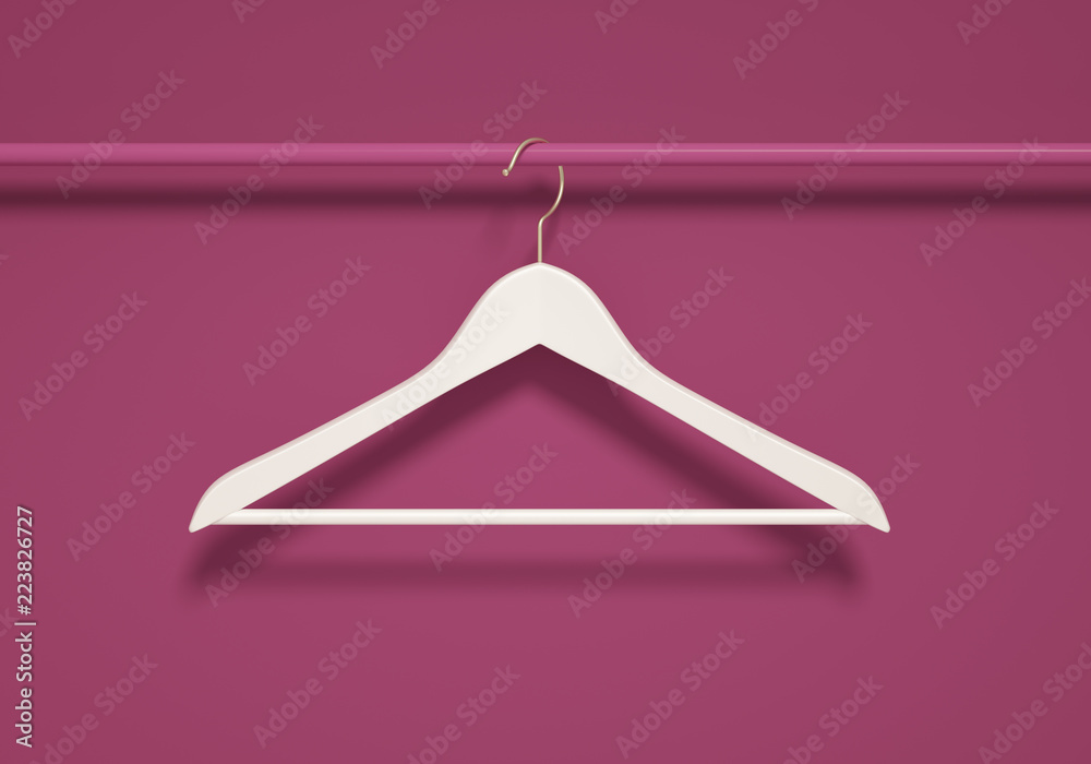 Cloth Hanger Fashion concept minimal background. 3d rendering Cloth Hanger Fashion concept minimal background. 3d rendering