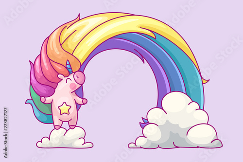 vector volume rainbow unicorn