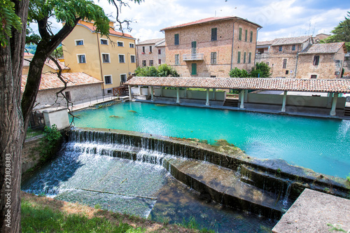 a reservoir in the Clitunno river in Bevagna, italy