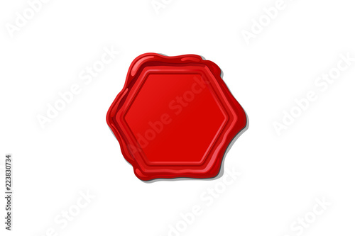 vector wax seal stamp shape