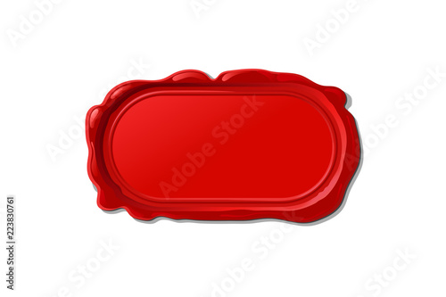 vector wax seal stamp shape