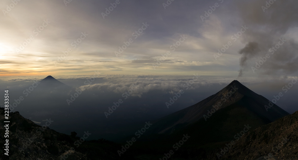 Volcano landscape of Guatemala