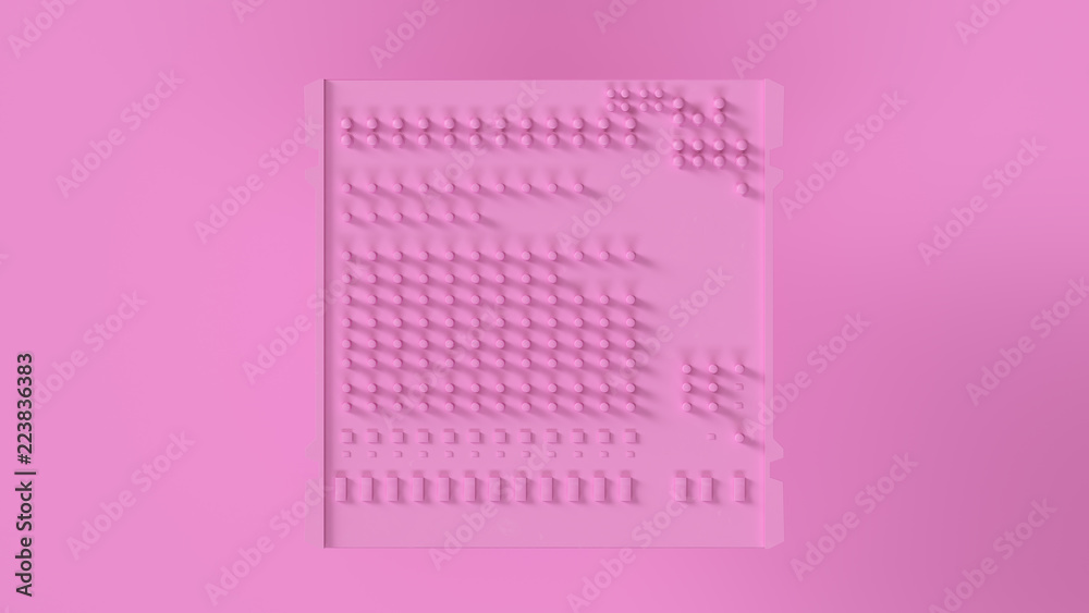 Pink Mixing Desk 3d illustration Pink Mixing Desk 3d illustration