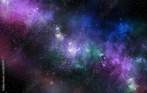 Wallpaper Mural The Galaxy is covered with a violet-blue atmosphere and the clouds are spinning Torontodigital.ca