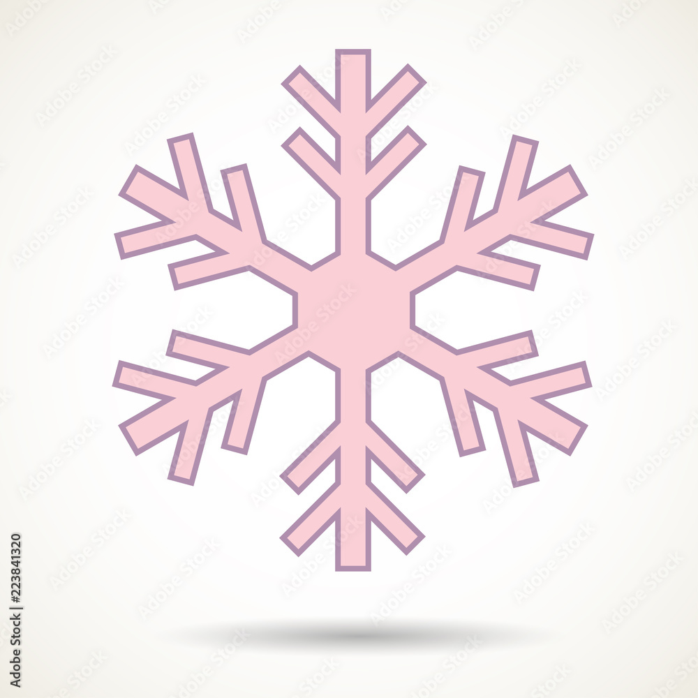 Pastel pink snowflake Pastel pink snowflake