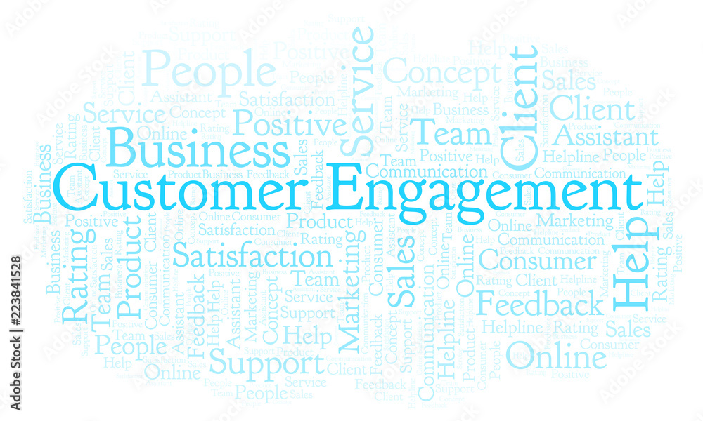 Customer Engagement word cloud.