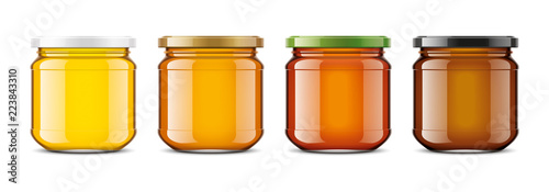 Clear Honey Jar mockup. Small size 