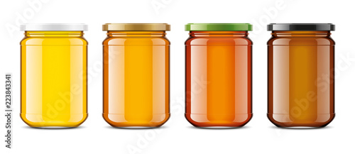 Clear Honey Jar mockup. Big size 