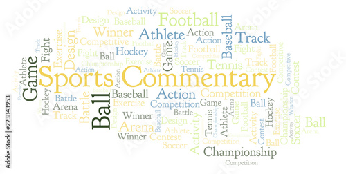 Sports Commentary word cloud.