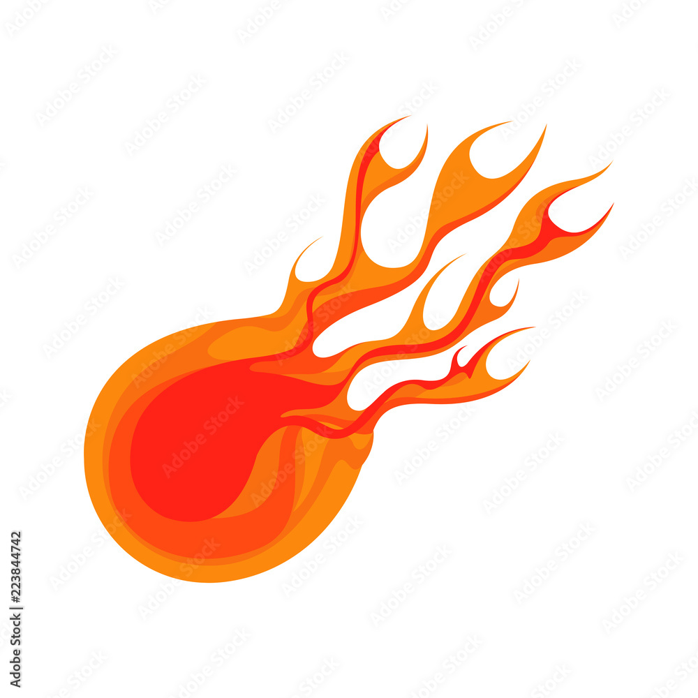 Fireball and Flame Element Vector and Icon Stock Vector | Adobe Stock