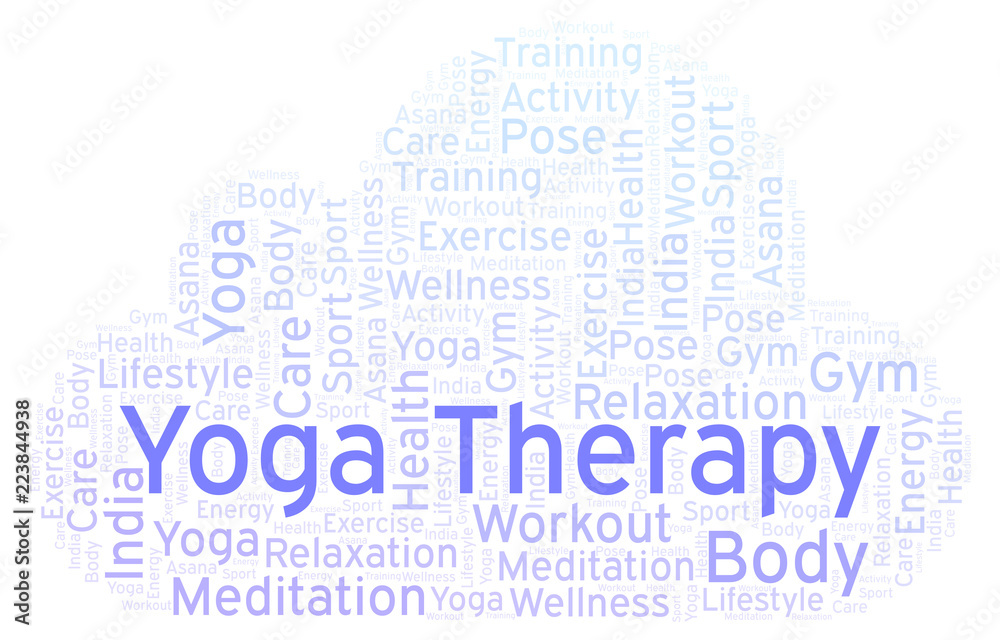 Obraz premium Yoga Therapy word cloud.