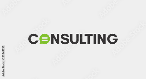 Consulting logo for business. Change text or add.
