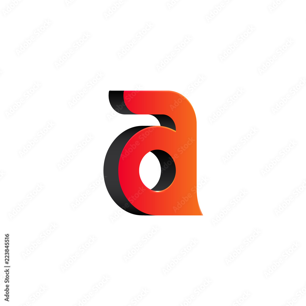 Letter A logo identity. Vector 3d icon illustration for business. Modern gradients and design