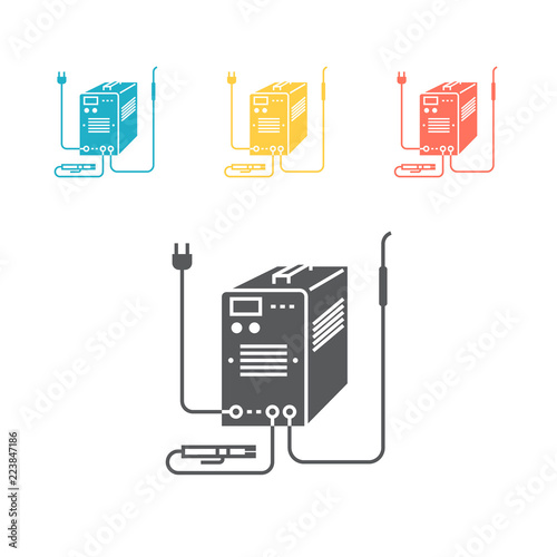 Welding machine icon. Vector sign for web graphic.