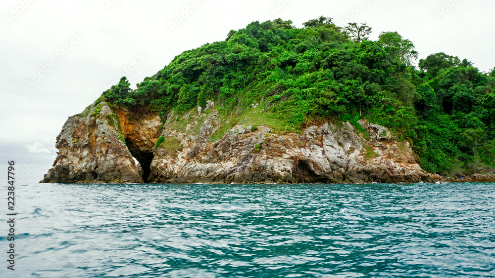 Rocks and ocean, asian beach