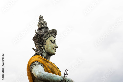 Canvas Print buddha statue on white background