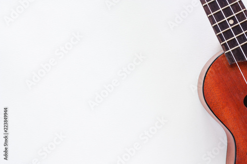 Ukulele on white background...