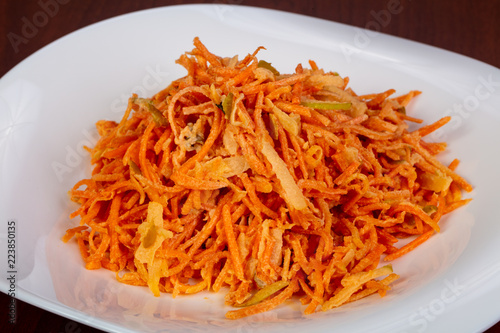 Salad with carrots and apple