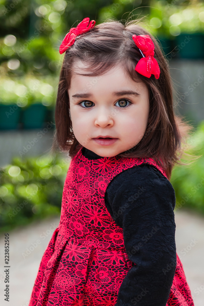 Baby girl red hotsell and black dress