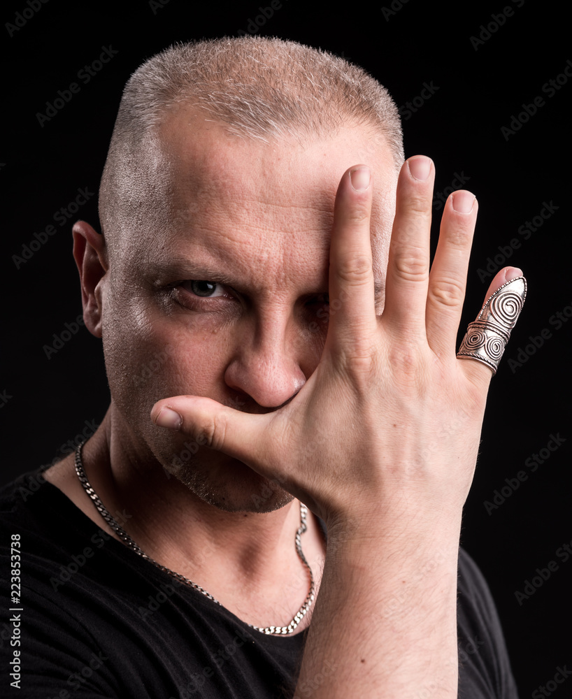 Fototapeta premium Portrait of smart serious man