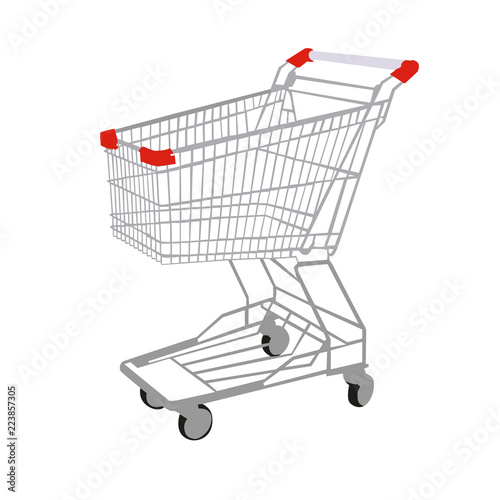 grocery cart vector illustration