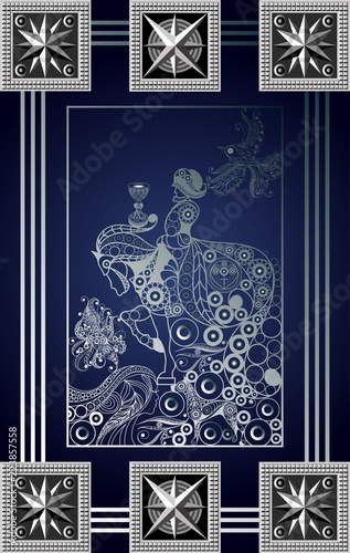 Graphical illustration of a Tarot card 6_2
