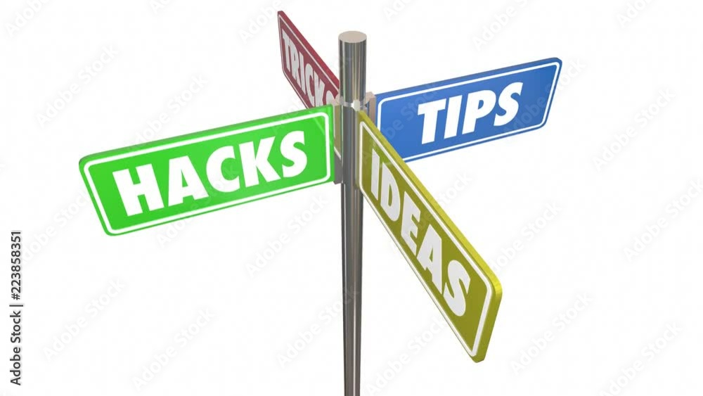 Tips Tricks Ideas Hacks 4 Way Signs Seamless Looping 3d Animation
