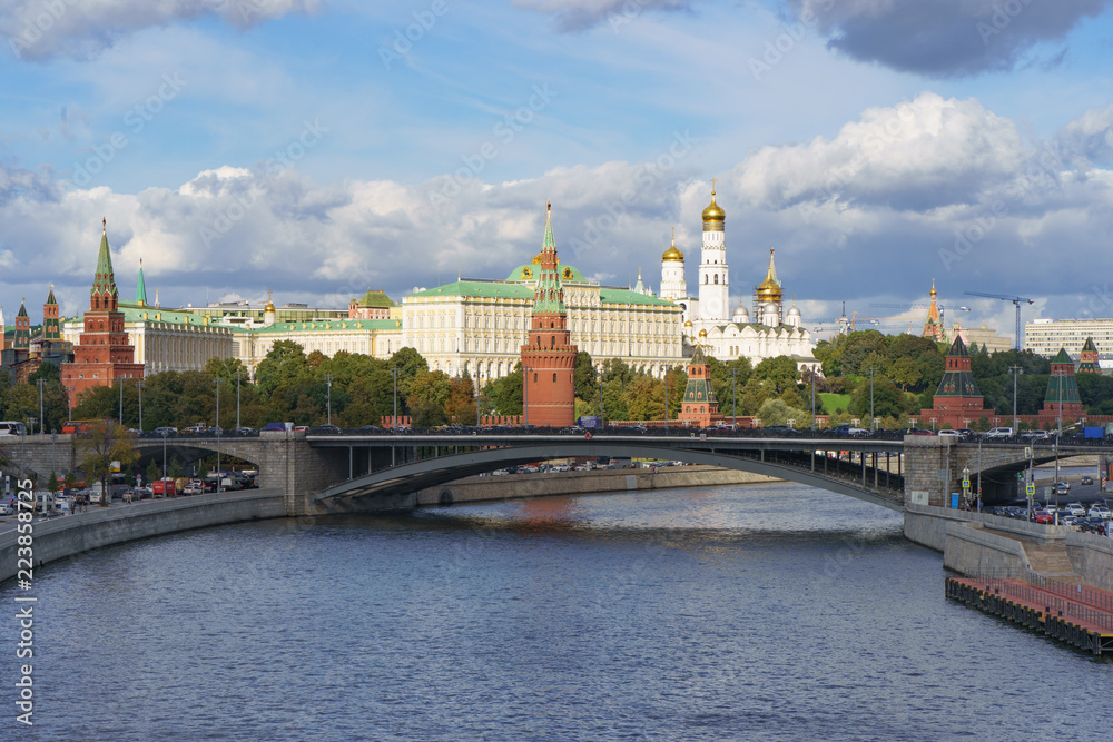 Image of Moscow Kremlin and the  Residence of the President of Russia the Ivan the Great Bell-Tower at the autumn day