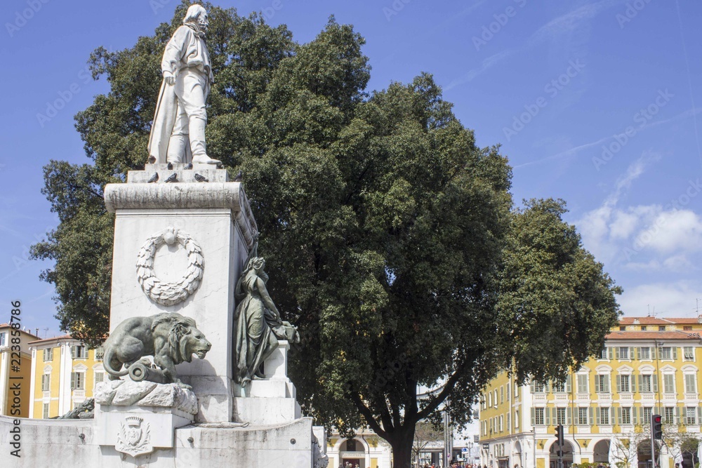 Garibaldi statue in Nice, France