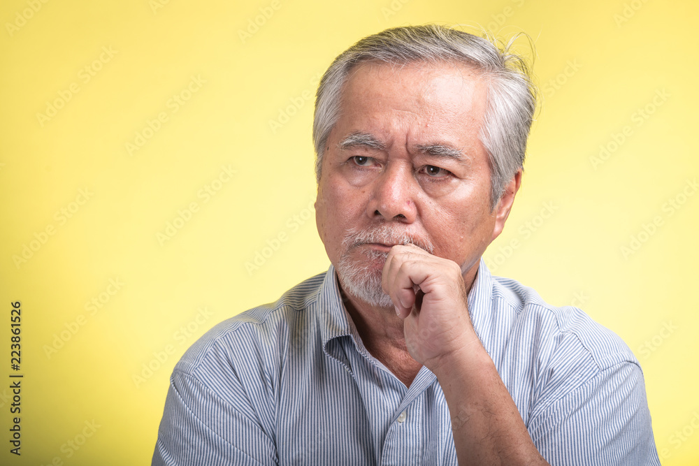 Senior man portrait isolated. Senior man portrait isolated.