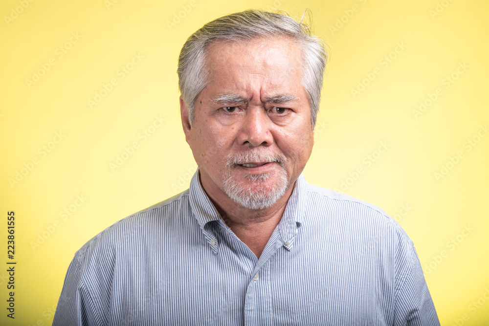 Senior man portrait isolated. Senior man portrait isolated.