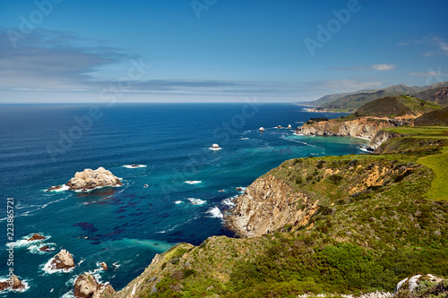 Pacific coast landscape in California