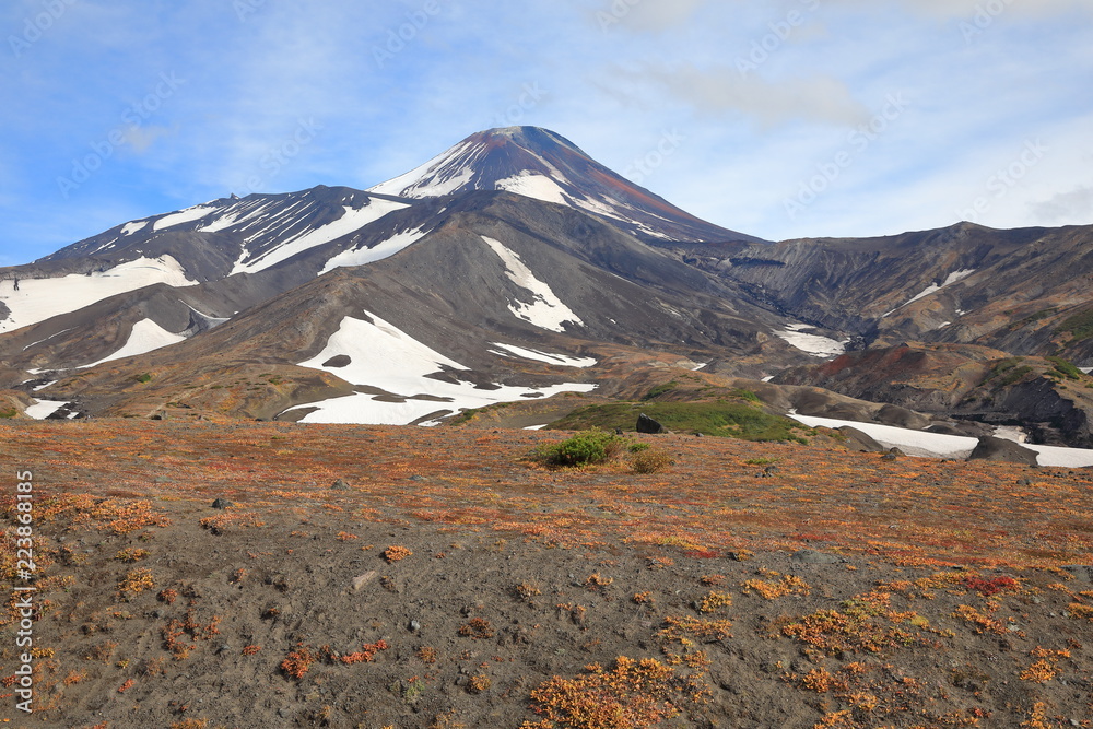view of volcano, Kamchatka, Russia.